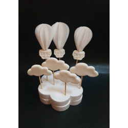 Вафельний декор Повітряні кулі. Хмари.